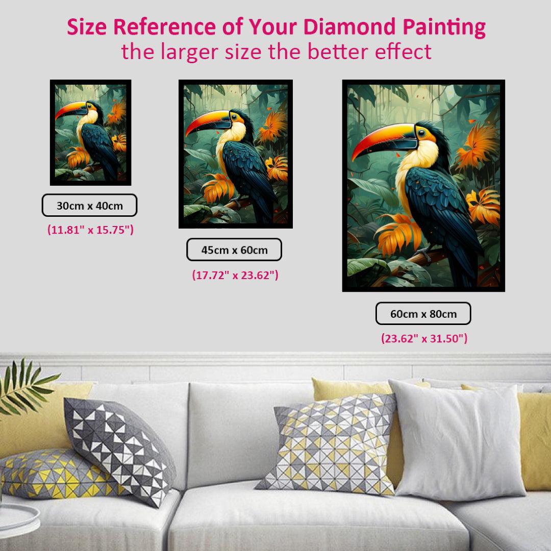 A Toucan Sitting on A Branch Diamond Painting