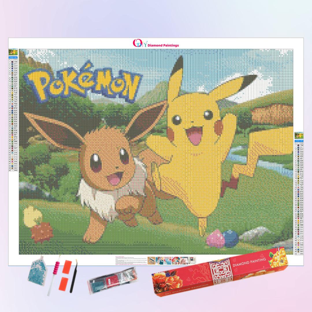 Hello Pikachu Hello Eevee Diamond Painting