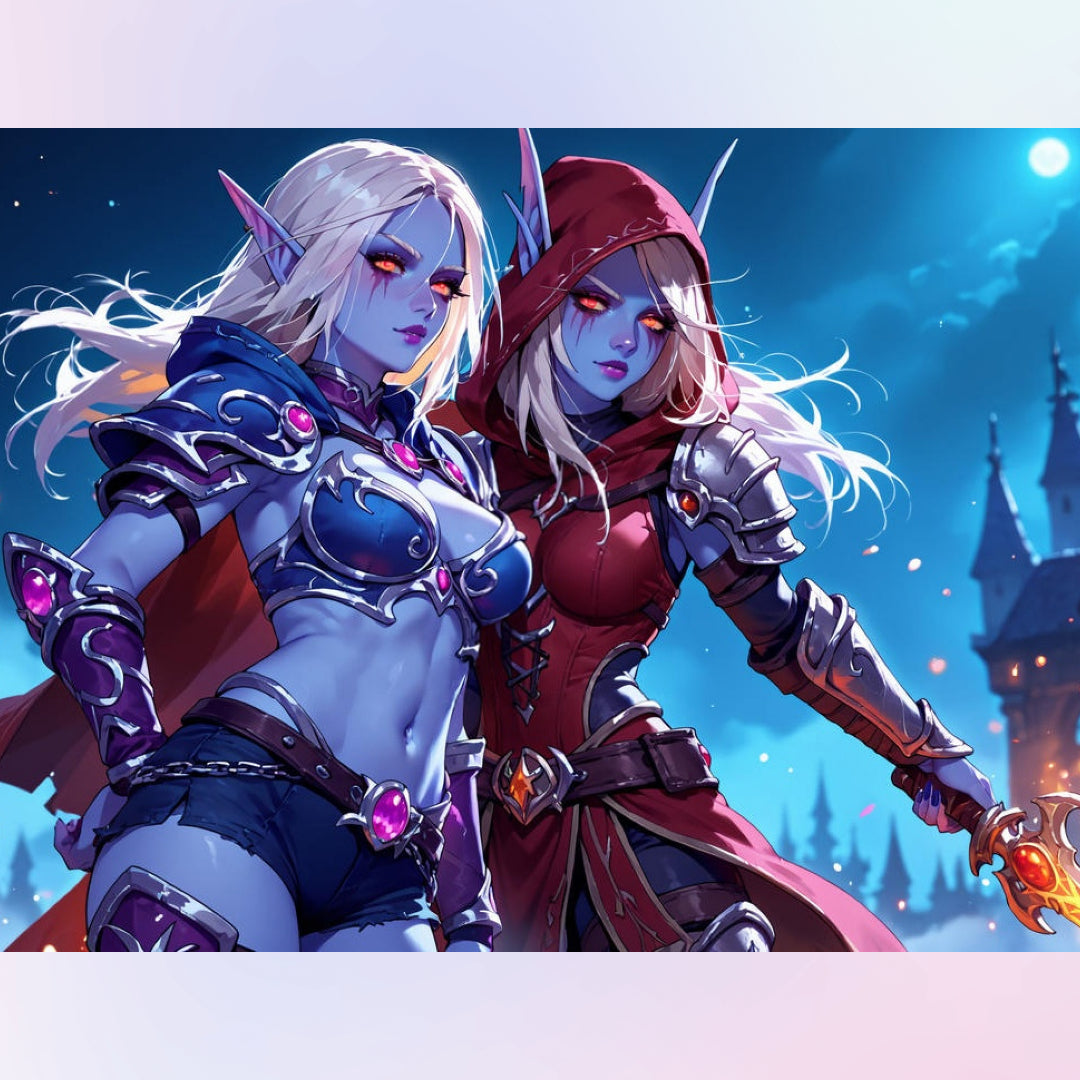 double-faces-sylvanas-windrunner-diamond-painting-art-kit