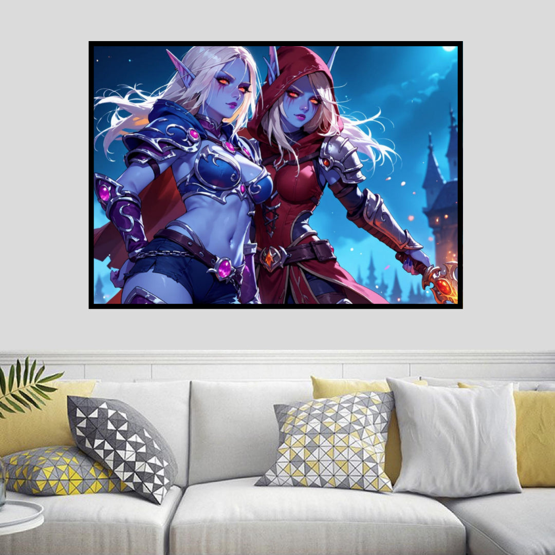 double-faces-sylvanas-windrunner-diamond-painting-art-kit