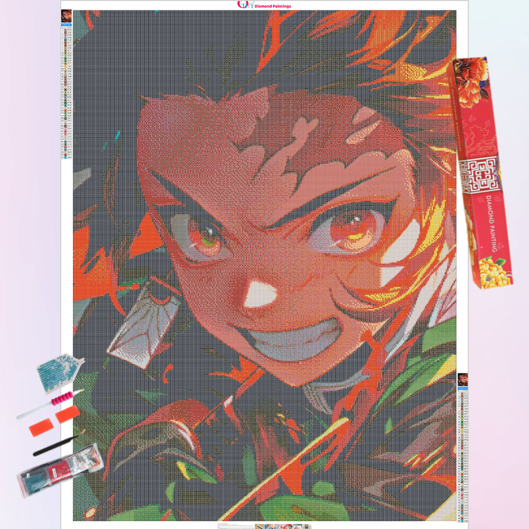 dynamic-tanjiro-kamado-diamond-painting-art-kit