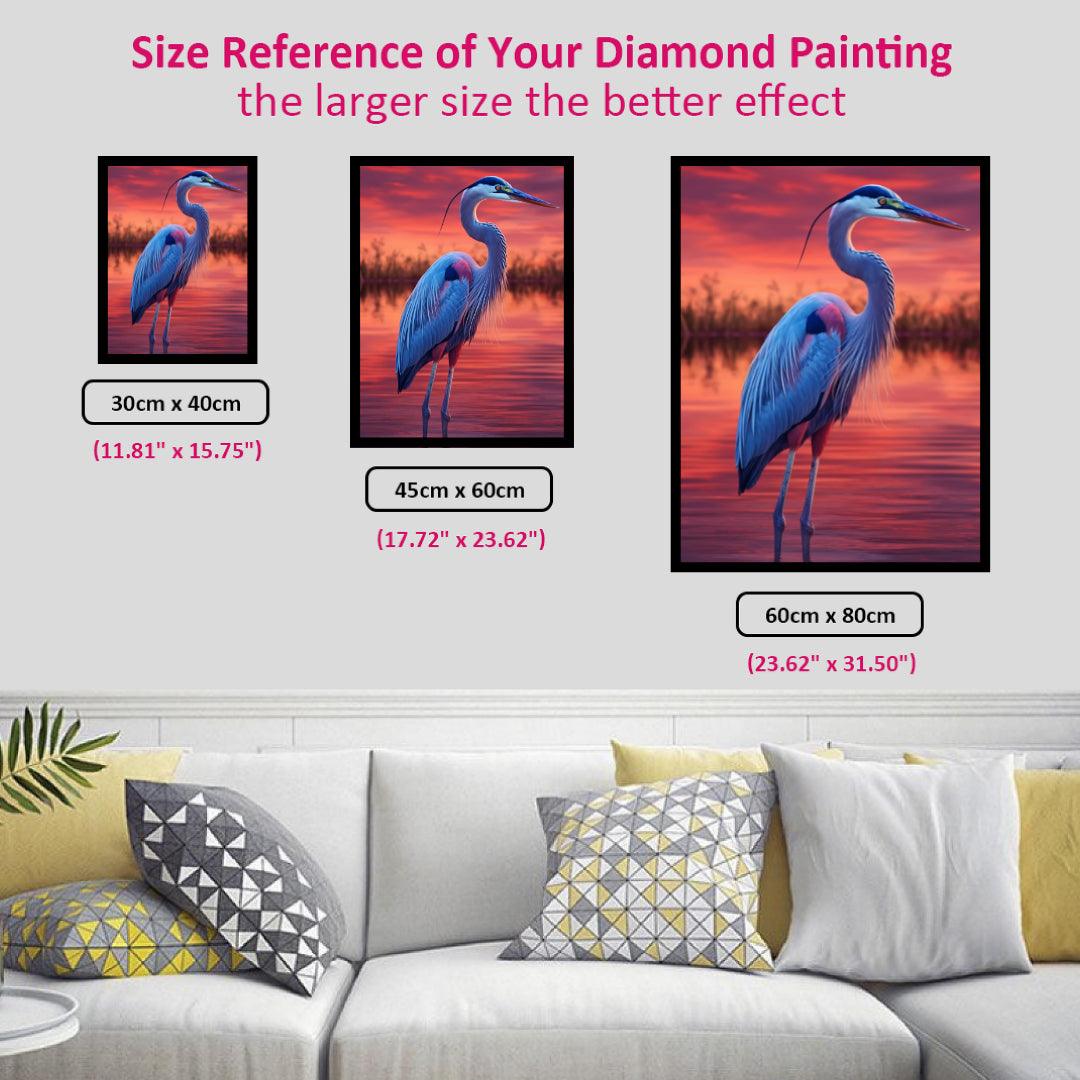 Blue Heron Diamond Painting