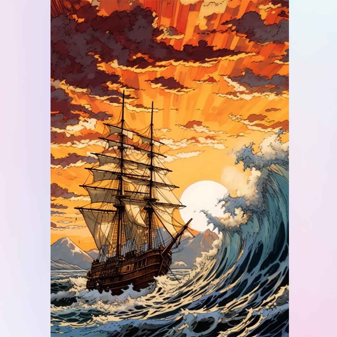 Sailing in the Sunset Diamond Painting