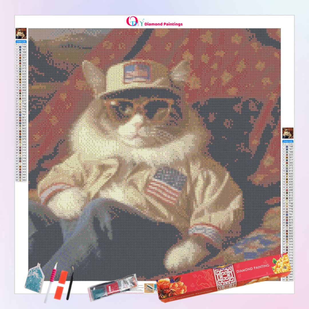 American Cat Diamond Painting