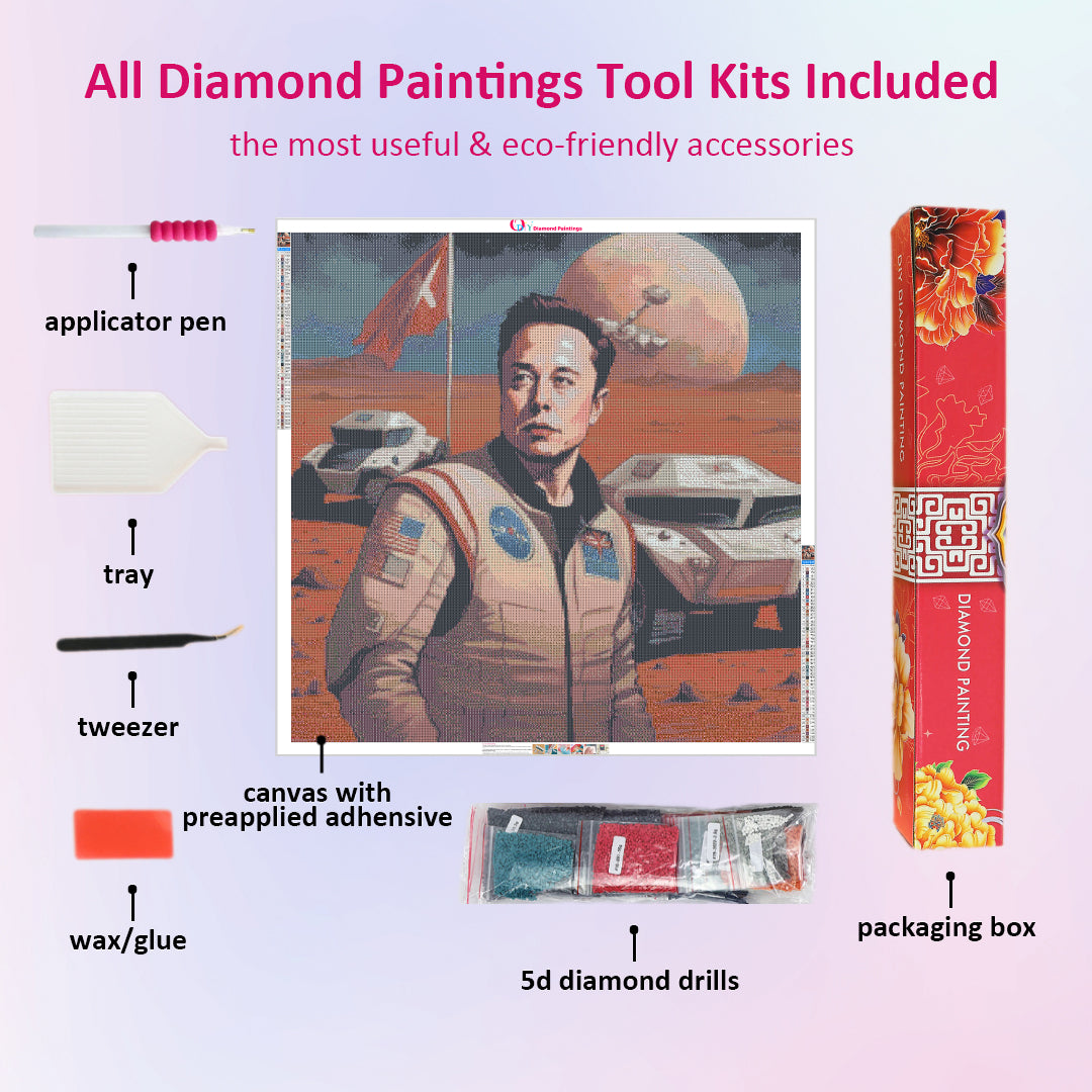 elon-musk-on-mars-diamond-painting-art-kit