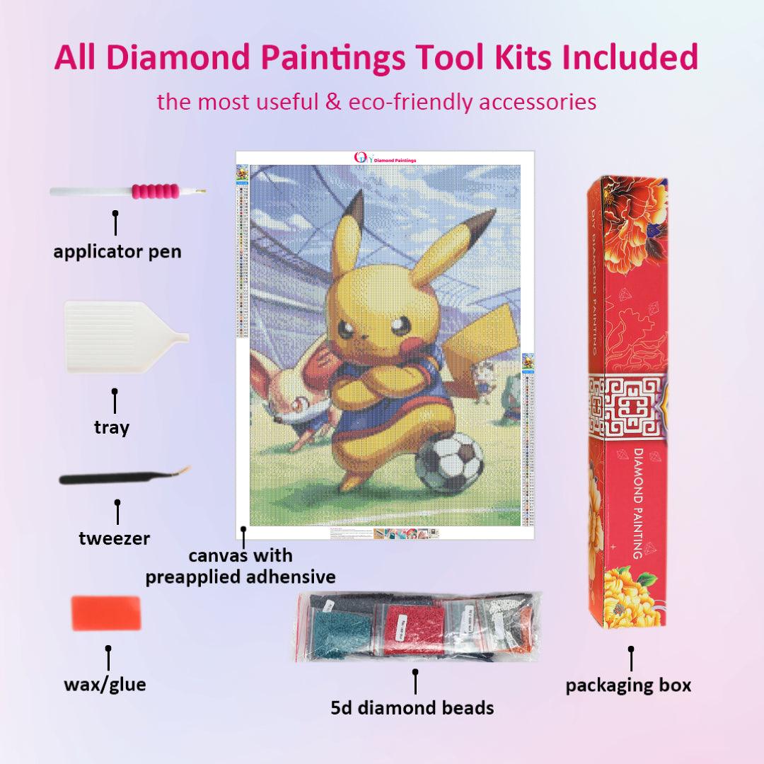 Pikachu Playing Soccer Diamond Painting
