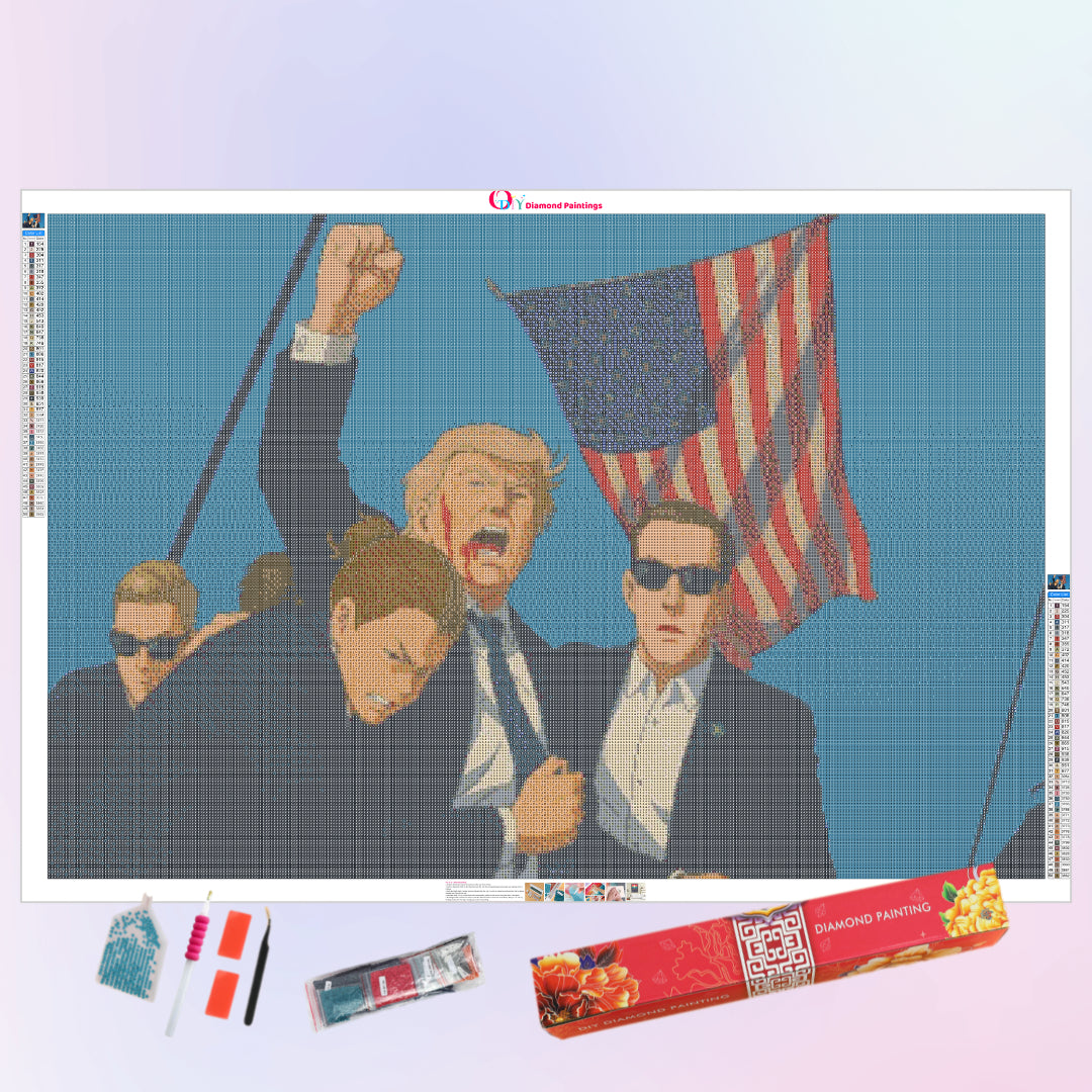 fight-fight-donald-trump-diamond-painting-art-kit