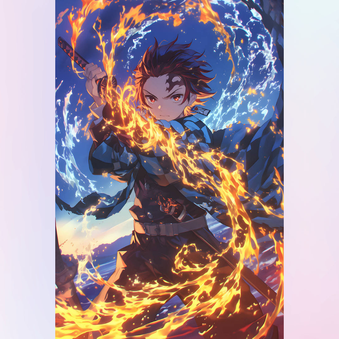 fire-tanjiro-diamond-painting-art-kit