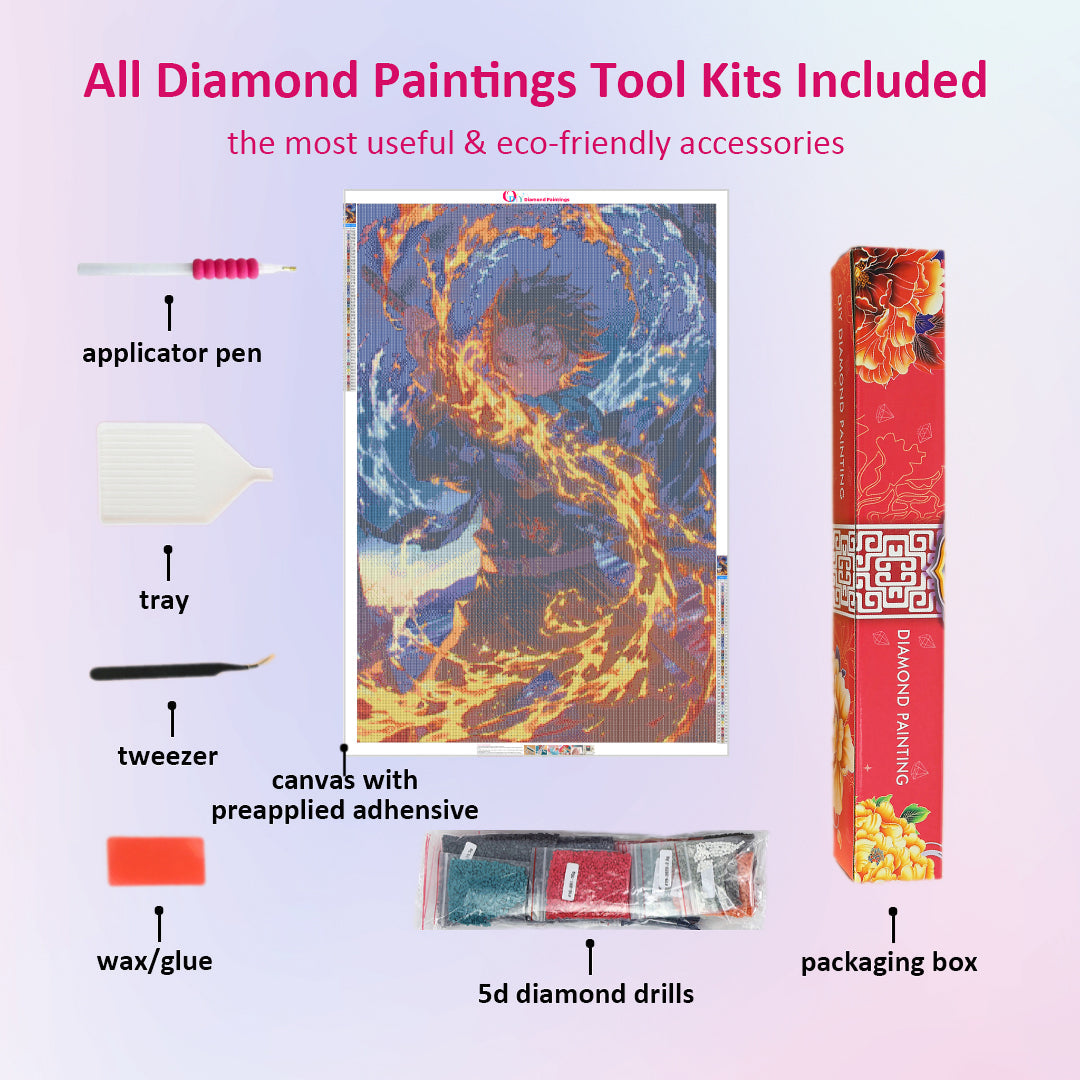 fire-tanjiro-diamond-painting-art-kit