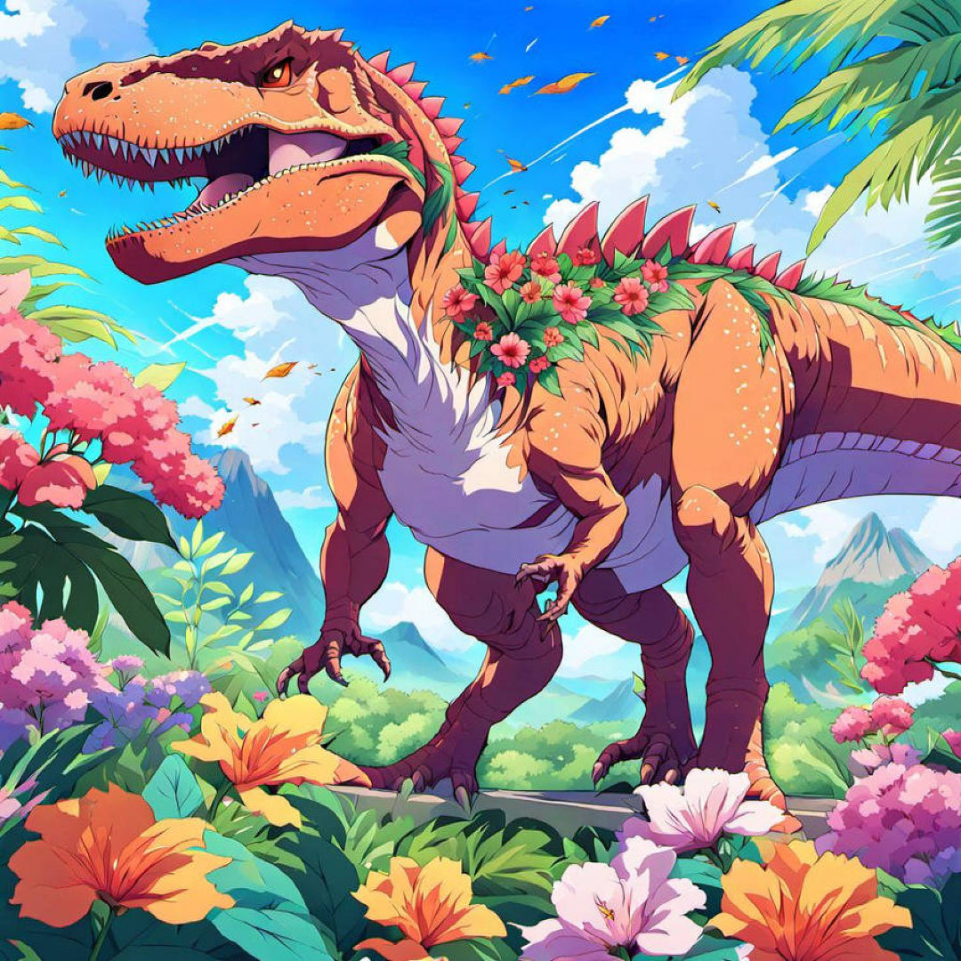 floral-rex-dinosaur-diamond-painting-art-kit