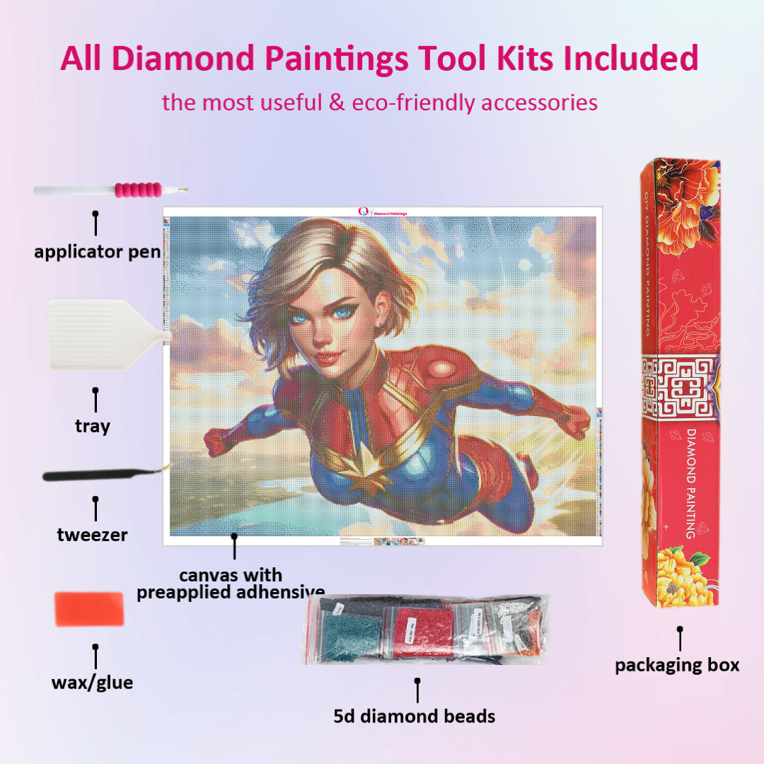 flying-captain-marvel-diamond-painting-art-kit