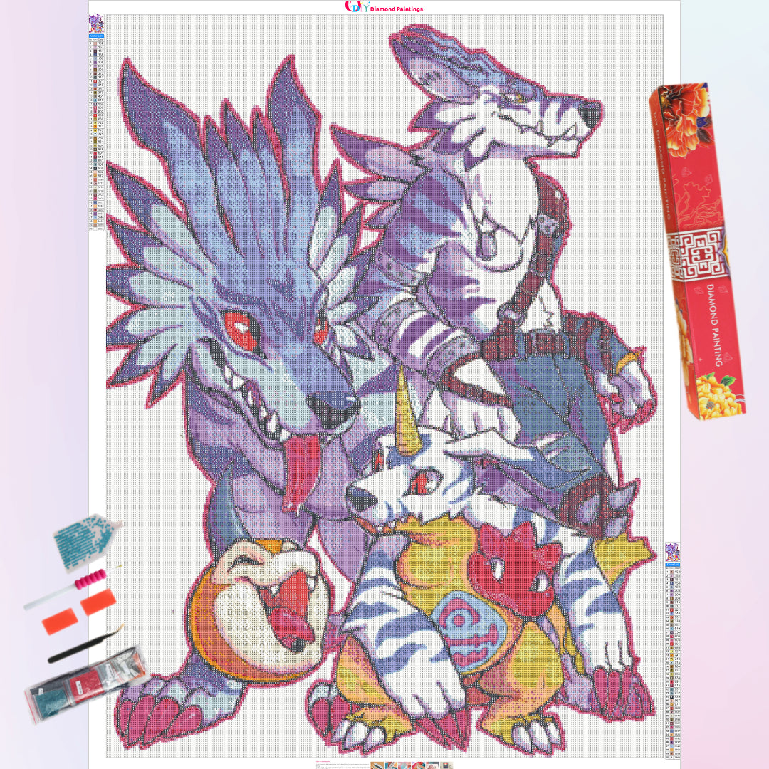 gabumon-family-diamond-painting-art-kit