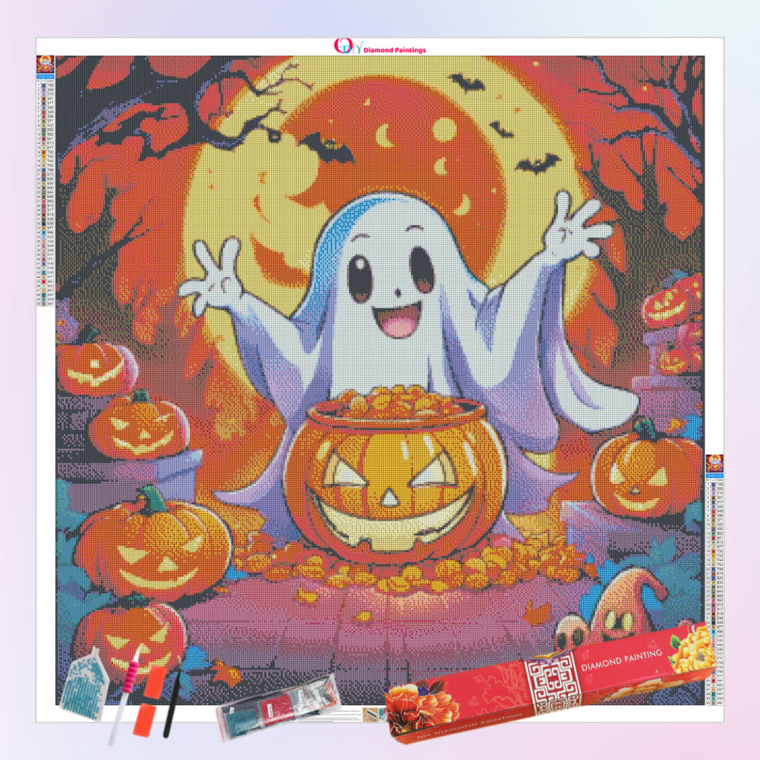 ghost-collecting-gold-leaf-diamond-painting-art-kit