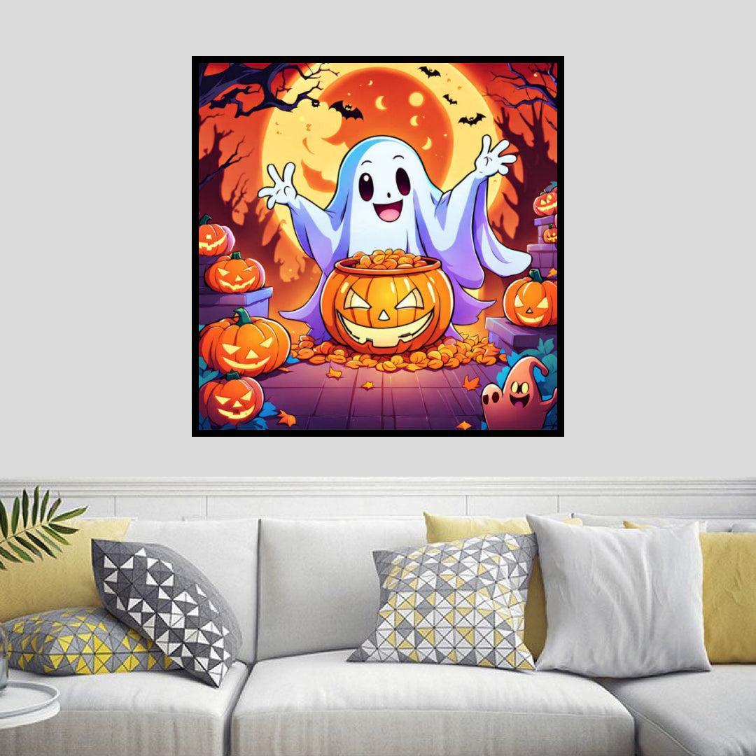 ghost-collecting-gold-leaf-diamond-painting-art-kit