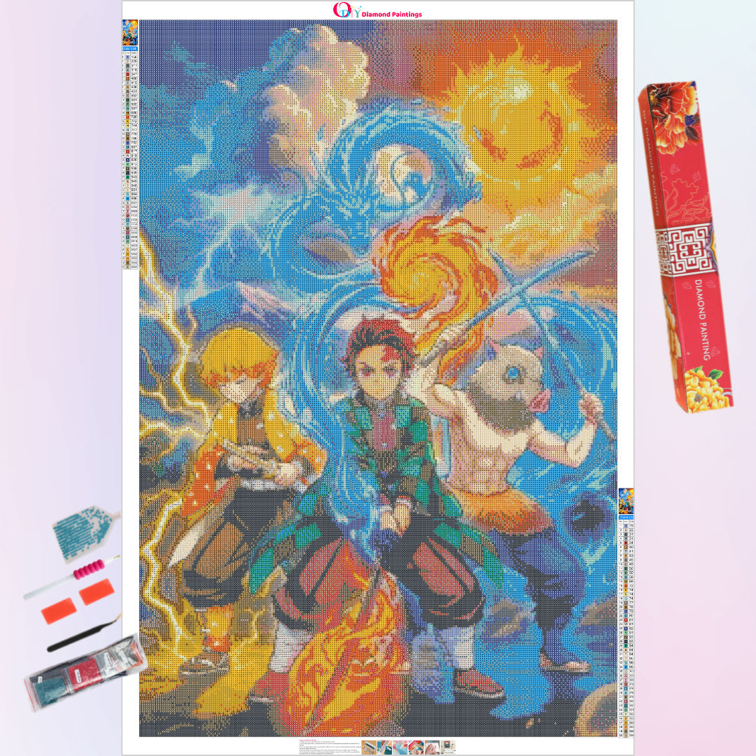 golden-partners-demon-slayer-diamond-painting-art-kit
