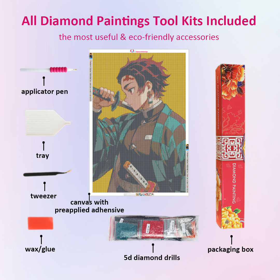 great-kamado-tanjiro-diamond-painting-art-kit