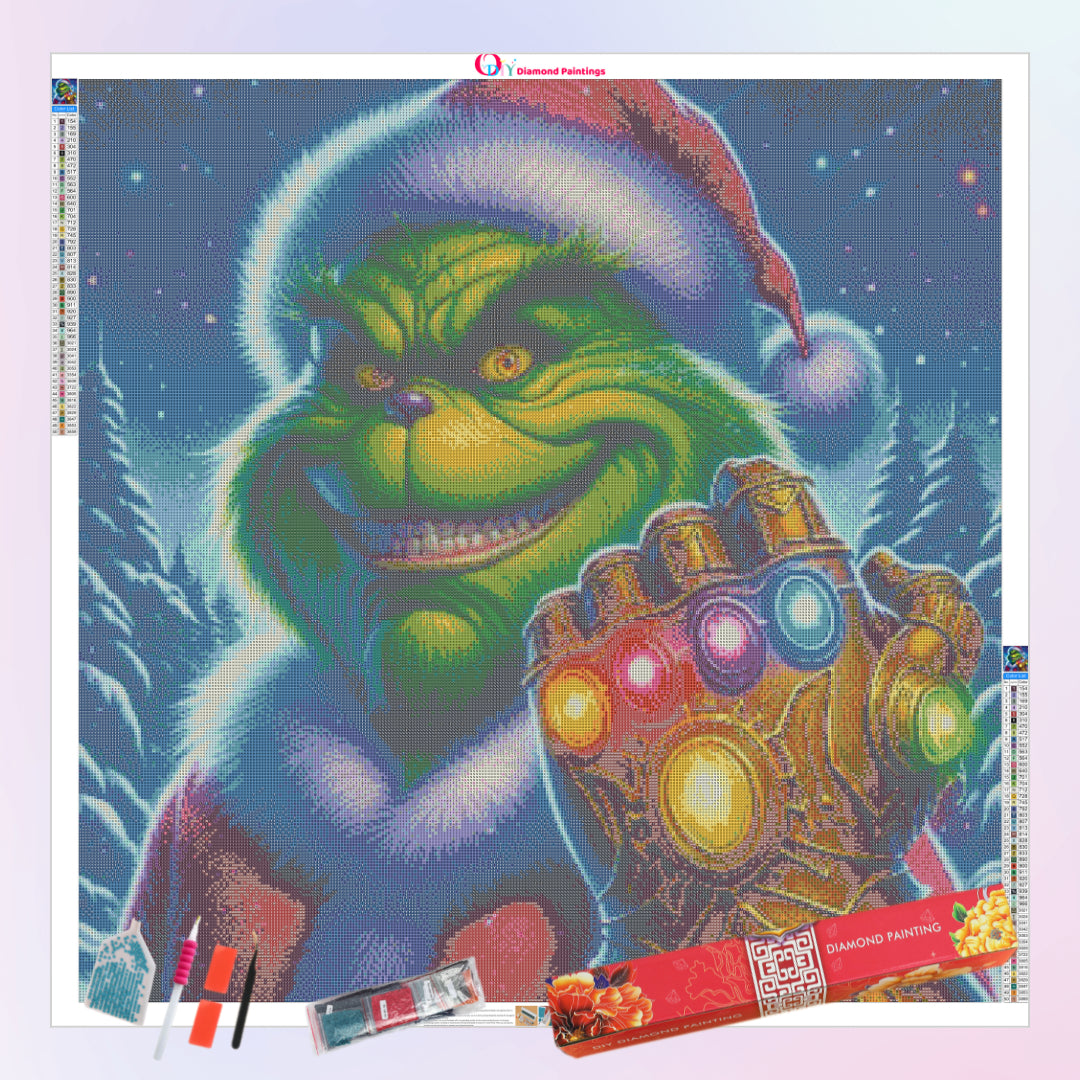 grinch-with-the-infinity-gauntlet-diamond-painting-art-kit