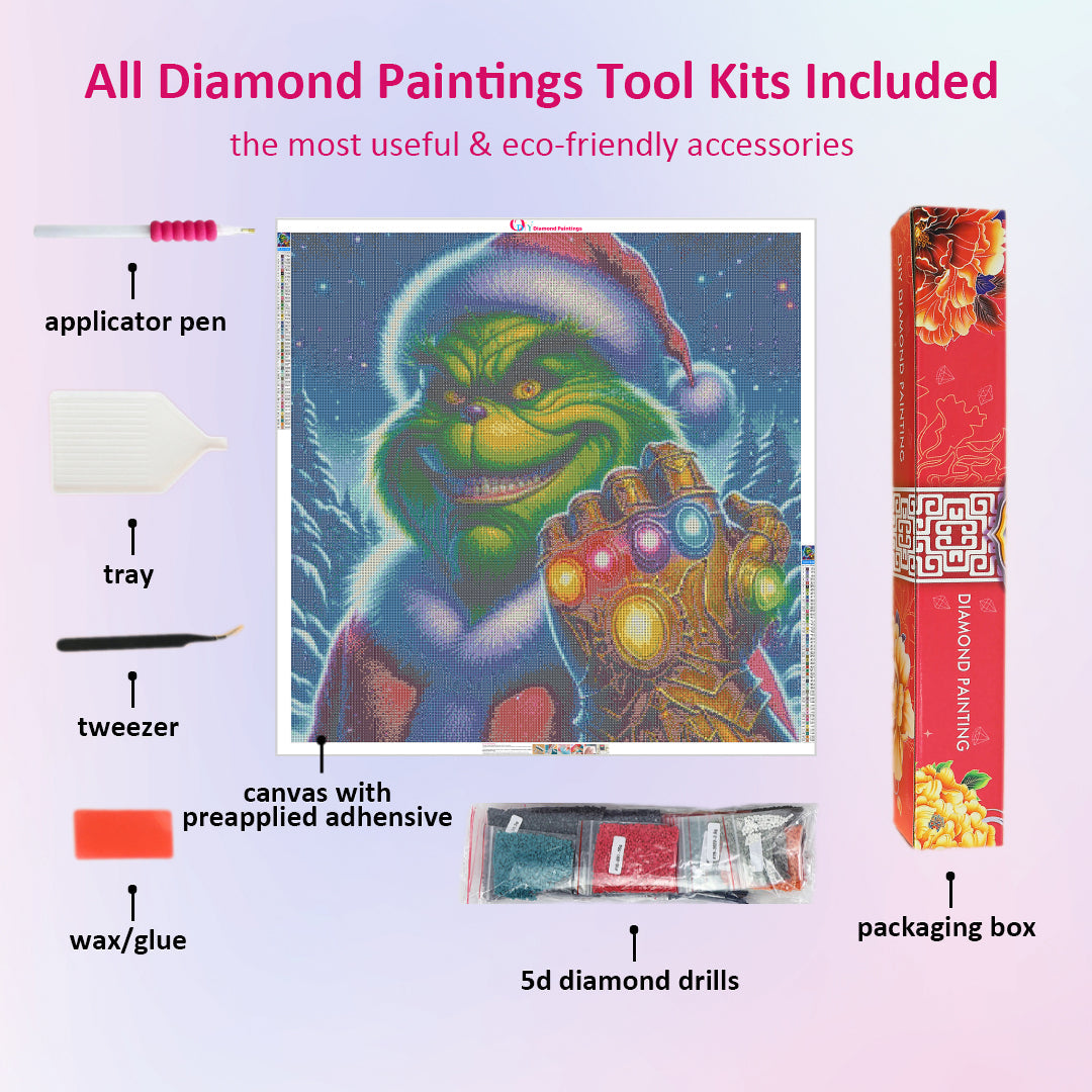 grinch-with-the-infinity-gauntlet-diamond-painting-art-kit