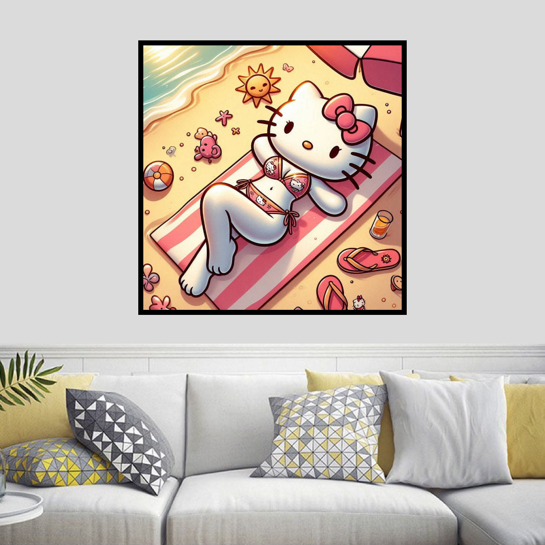 hello-kitty-sunbathing-diamond-painting-art-kit