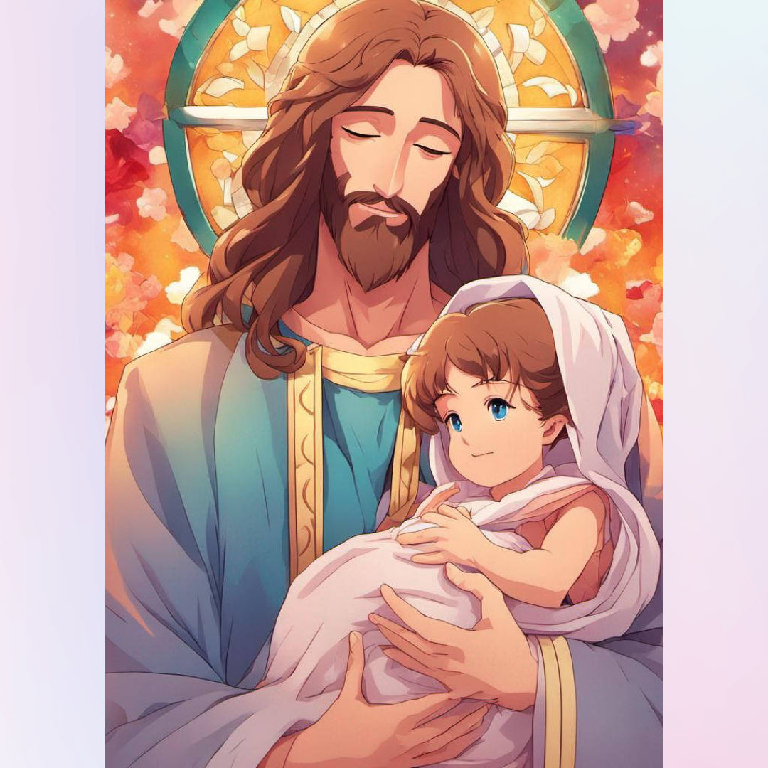 jesus-take-care-of-baby-diamond-painting-art-kit