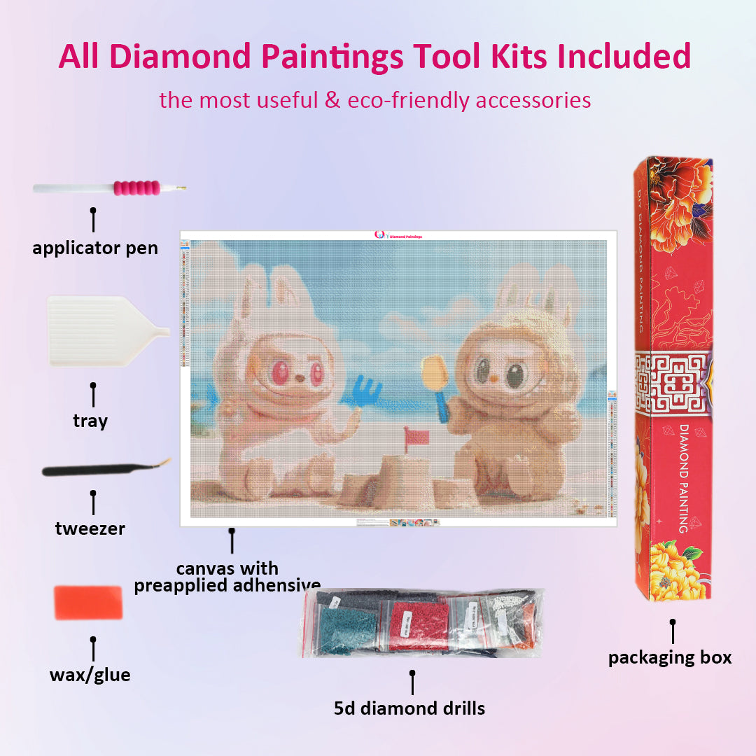 labubu-on-sandbeach-diamond-painting-art-kit
