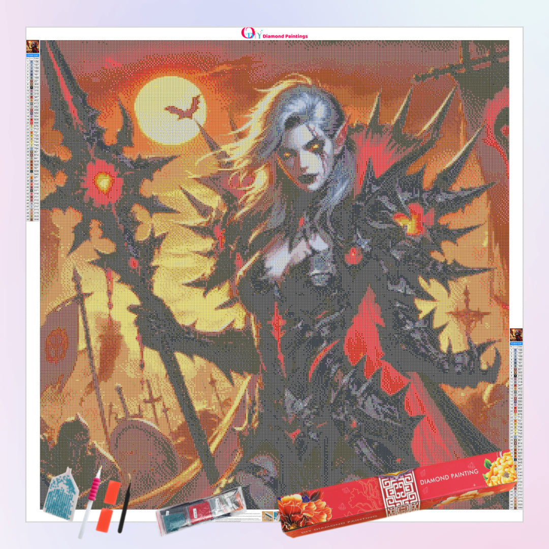 lady-thalara-the-flamepiercer-warcraft-diamond-painting-art-kit