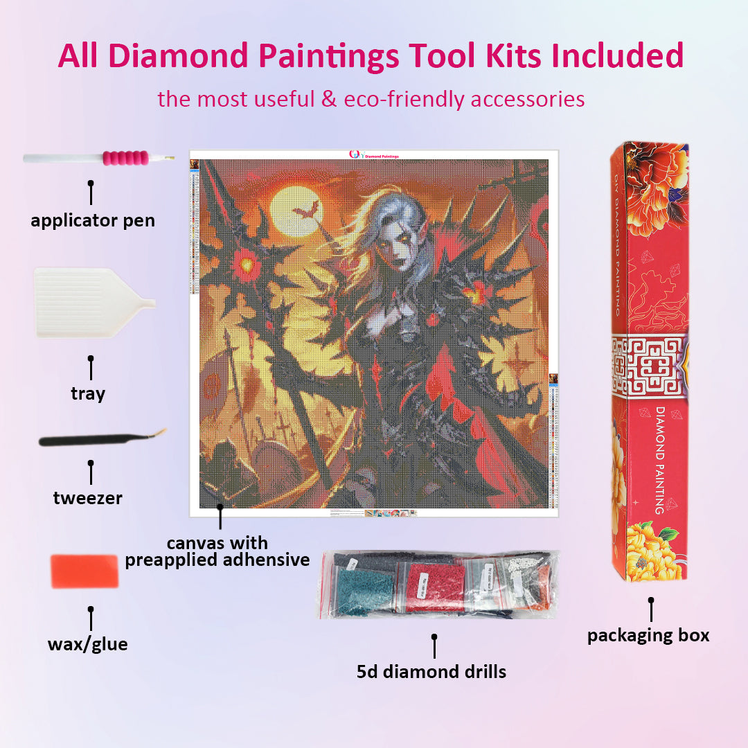 lady-thalara-the-flamepiercer-warcraft-diamond-painting-art-kit