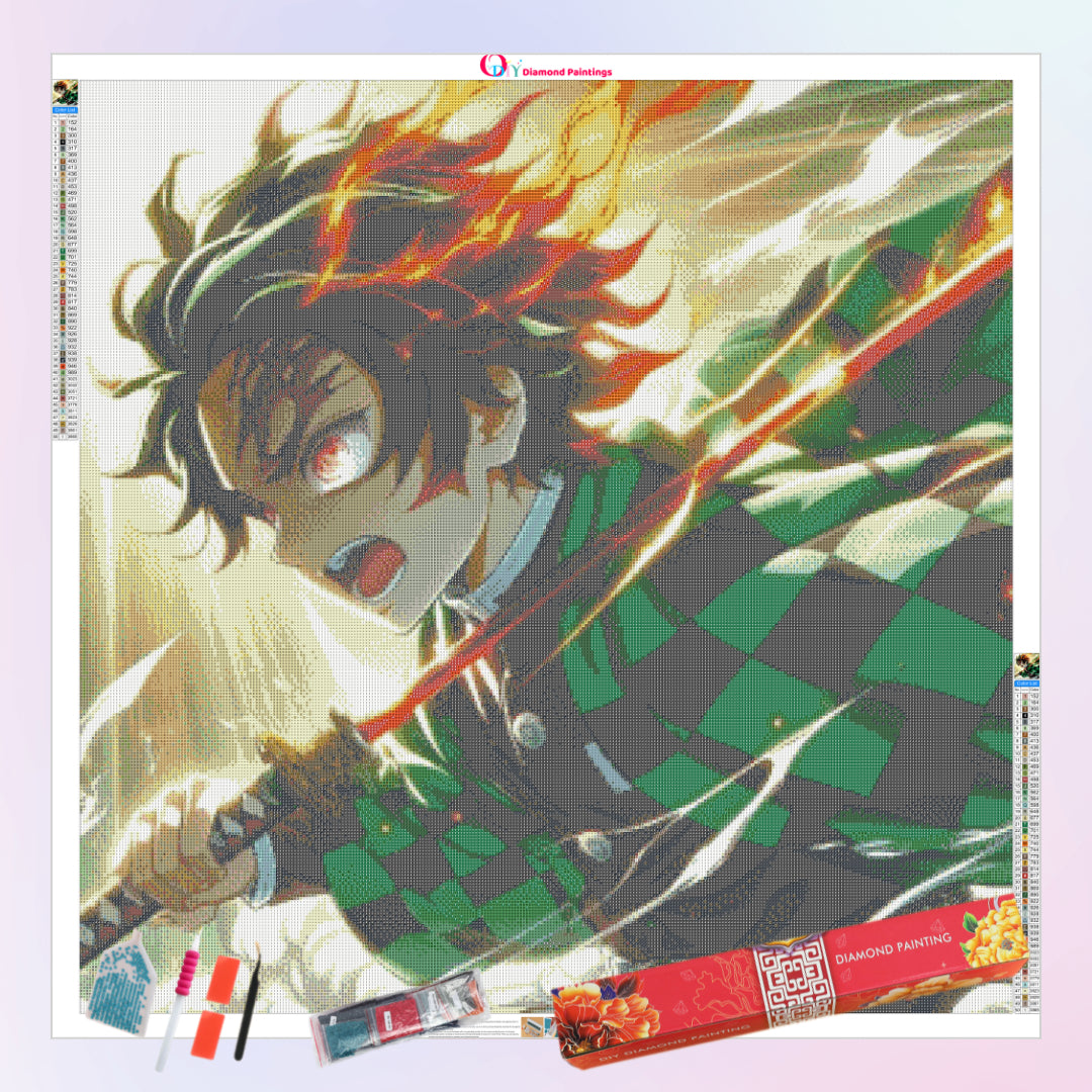 light-tanjiro-diamond-painting-art-kit