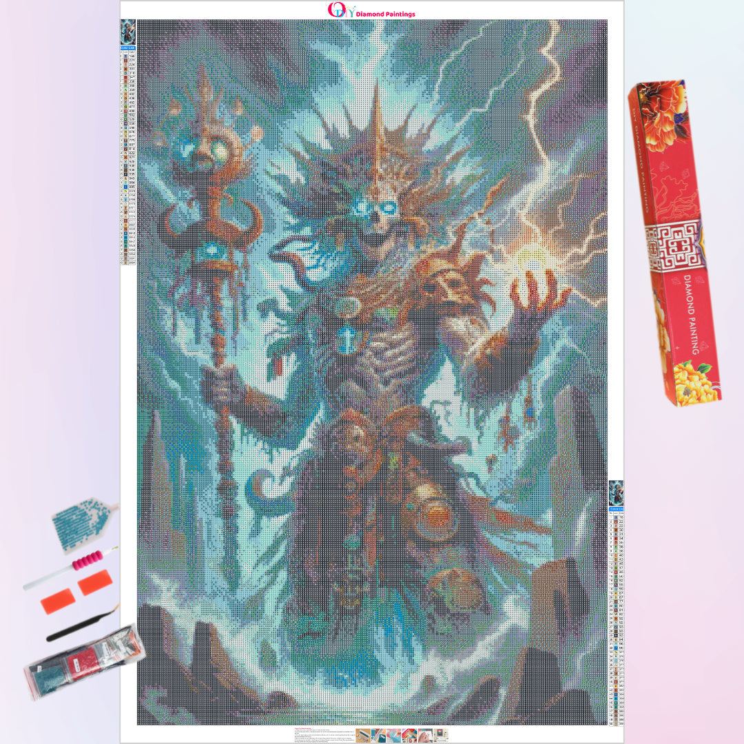 lightning-lord-shaman-skull-diamond-painting-art-kit