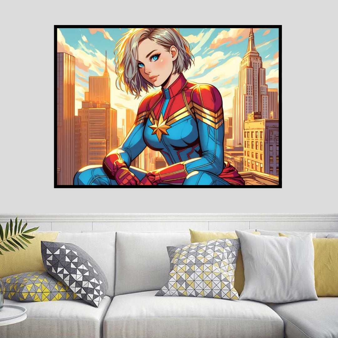 little-shy-captain-marvel-diamond-painting-art-kit