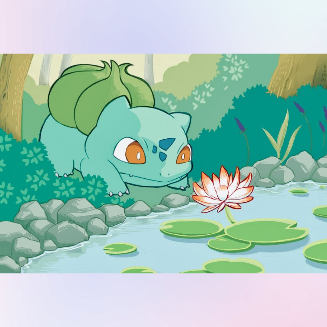 lotus-and-bulbasaur-diamond-painting-art-kit