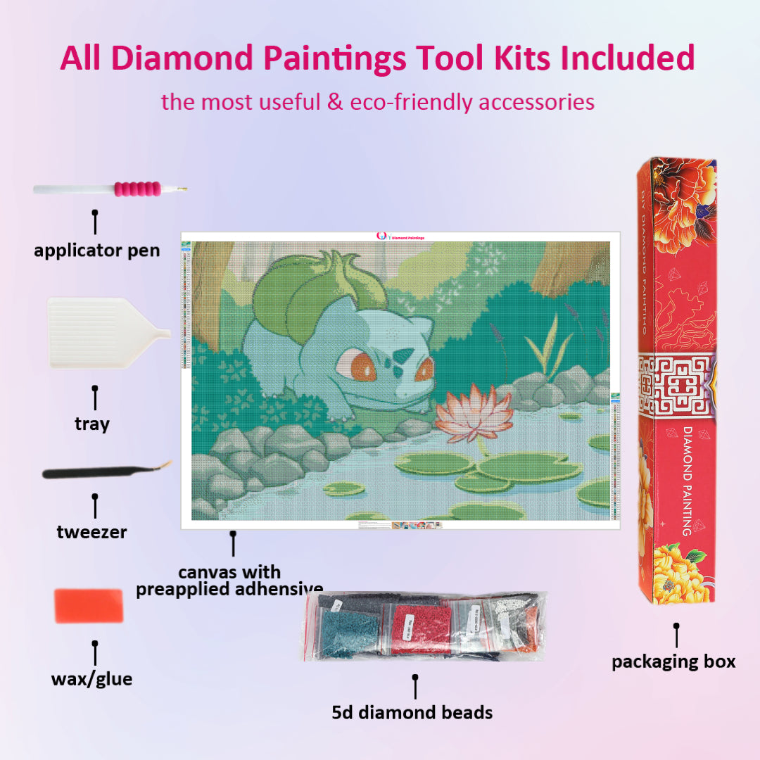 lotus-and-bulbasaur-diamond-painting-art-kit