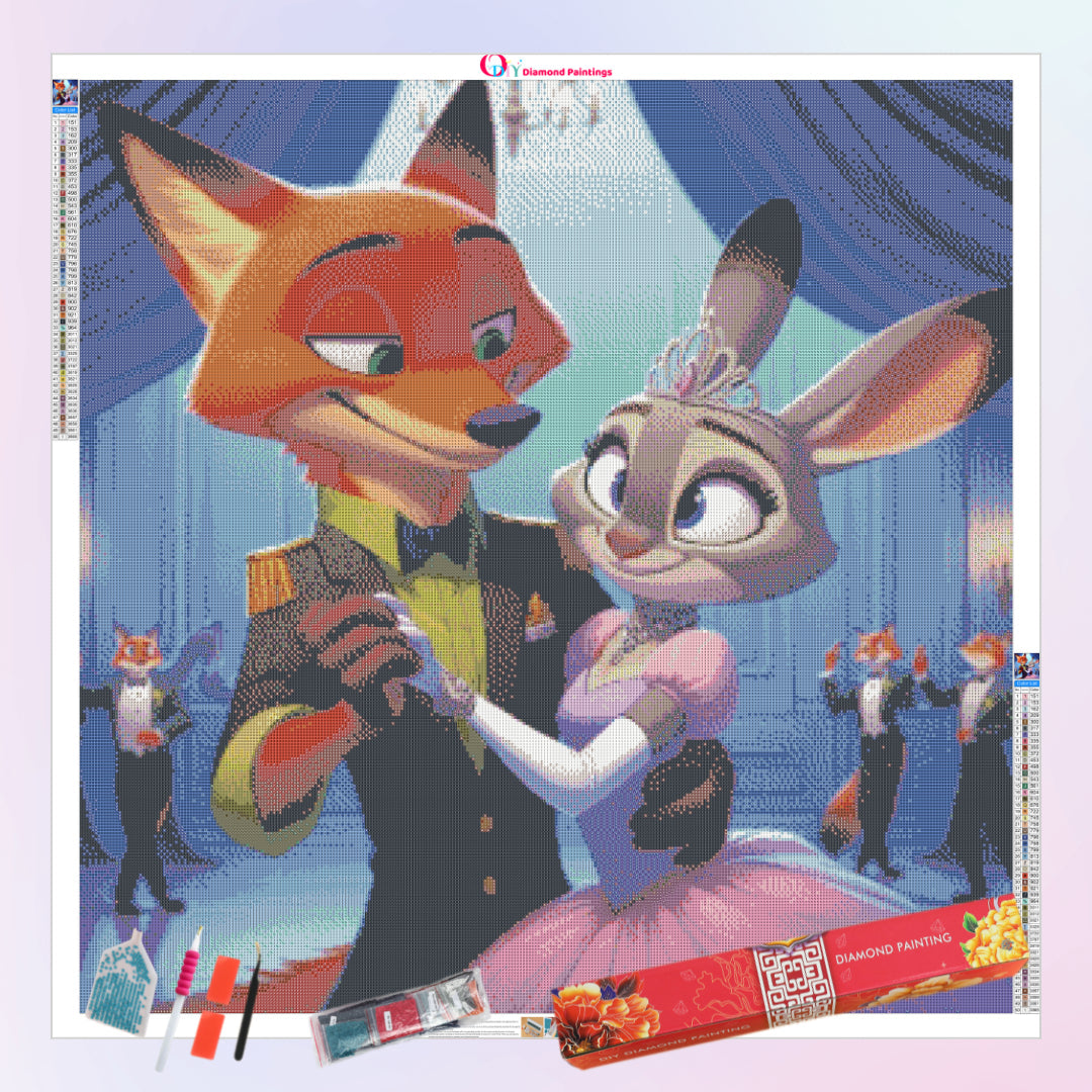 nick-and-judy-at-the-royal-ball-diamond-painting-art-kit
