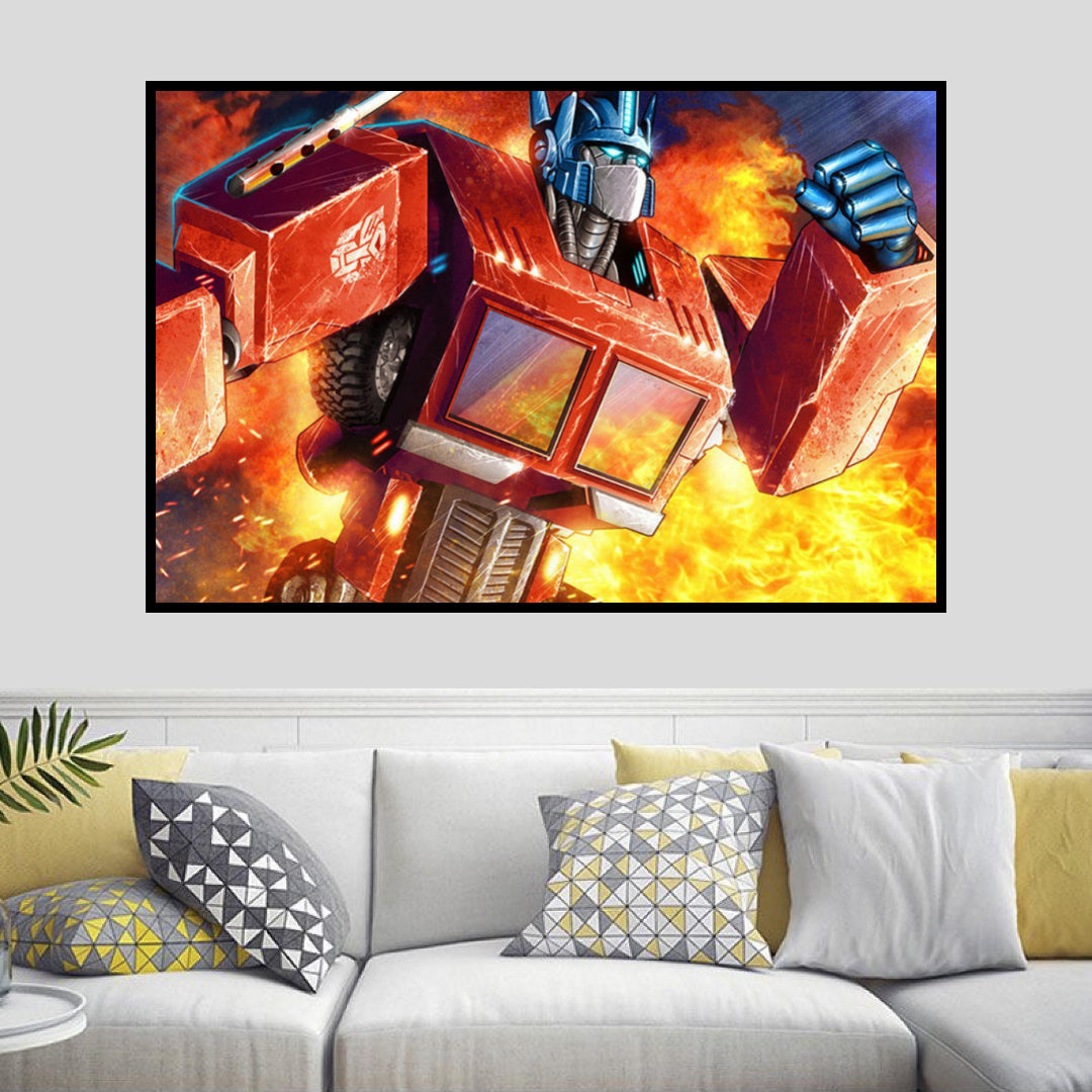 optimus-prime-on-fire-diamond-painting-art-kit