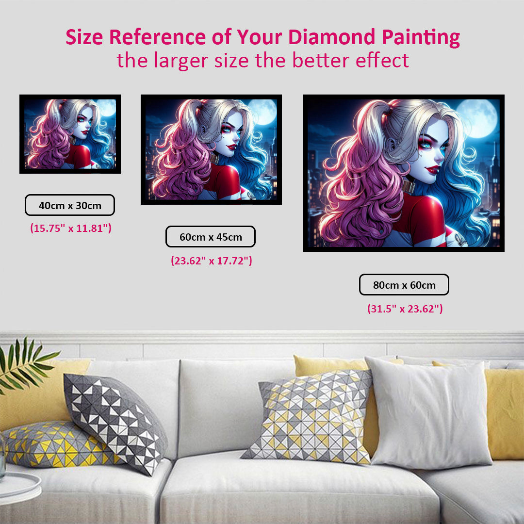 perfect-side-face-harley-quinn-diamond-painting-art-kit
