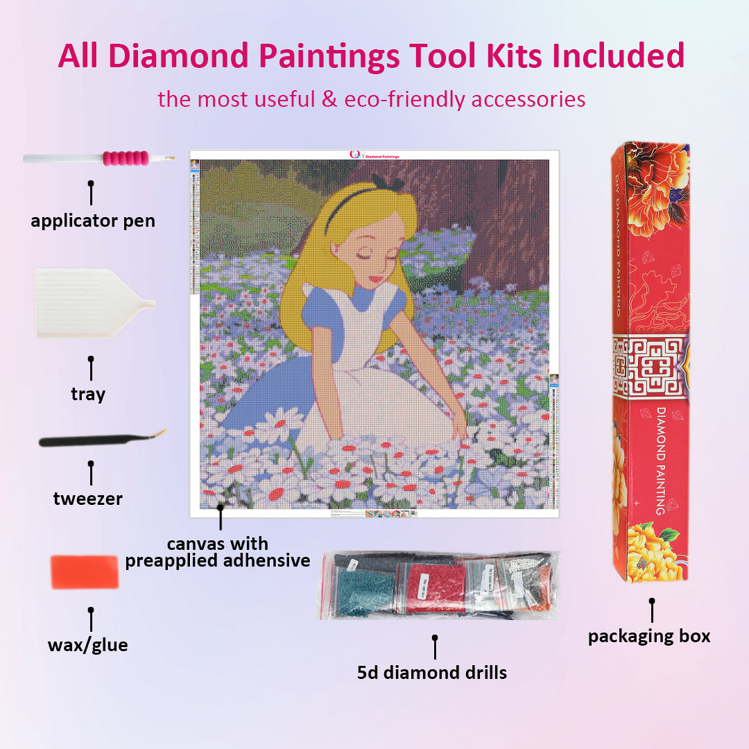 pick-flowers-alice-in-wonderland-diamond-painting-art-kit