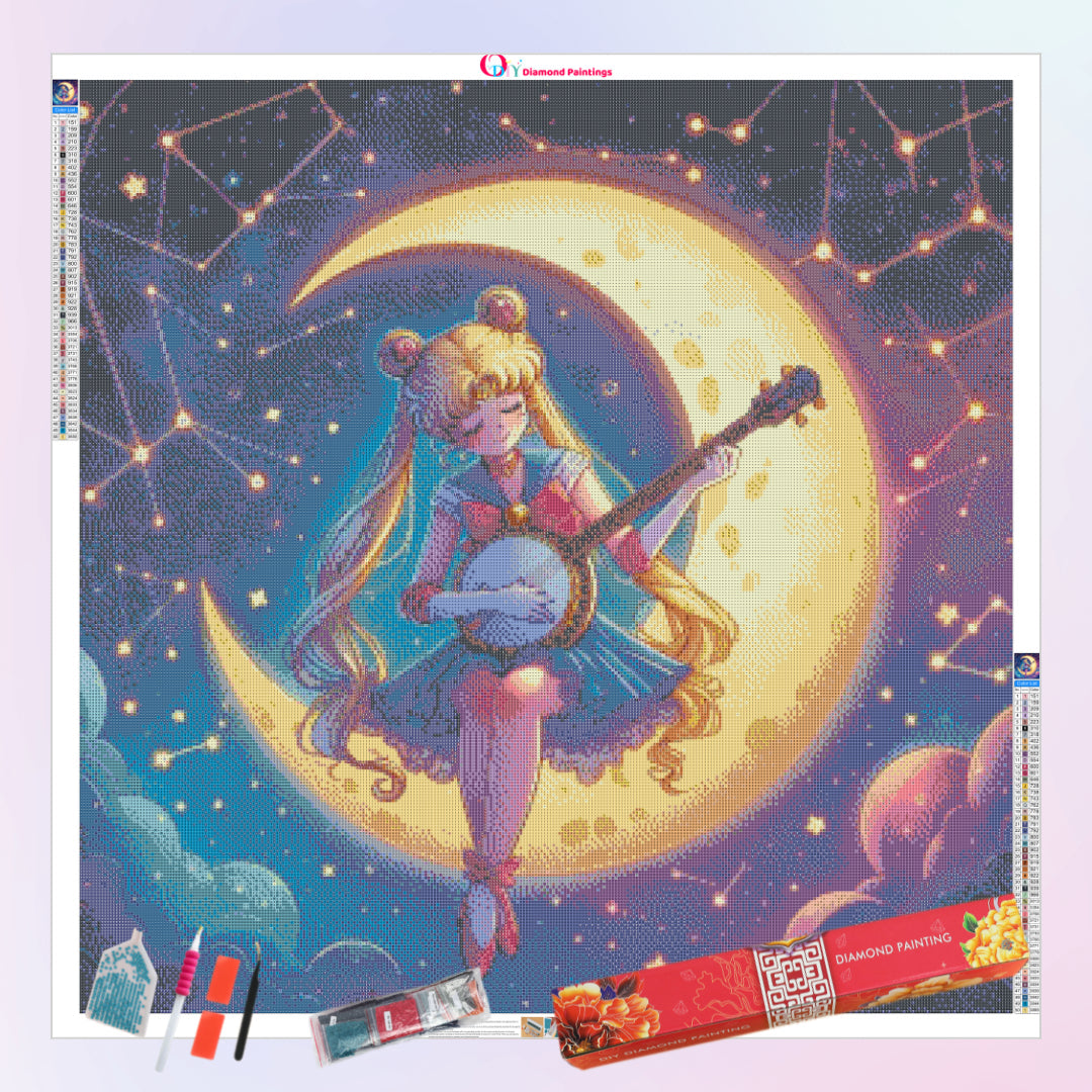 playing-banjo-sailor-moon-diamond-painting-art-kit