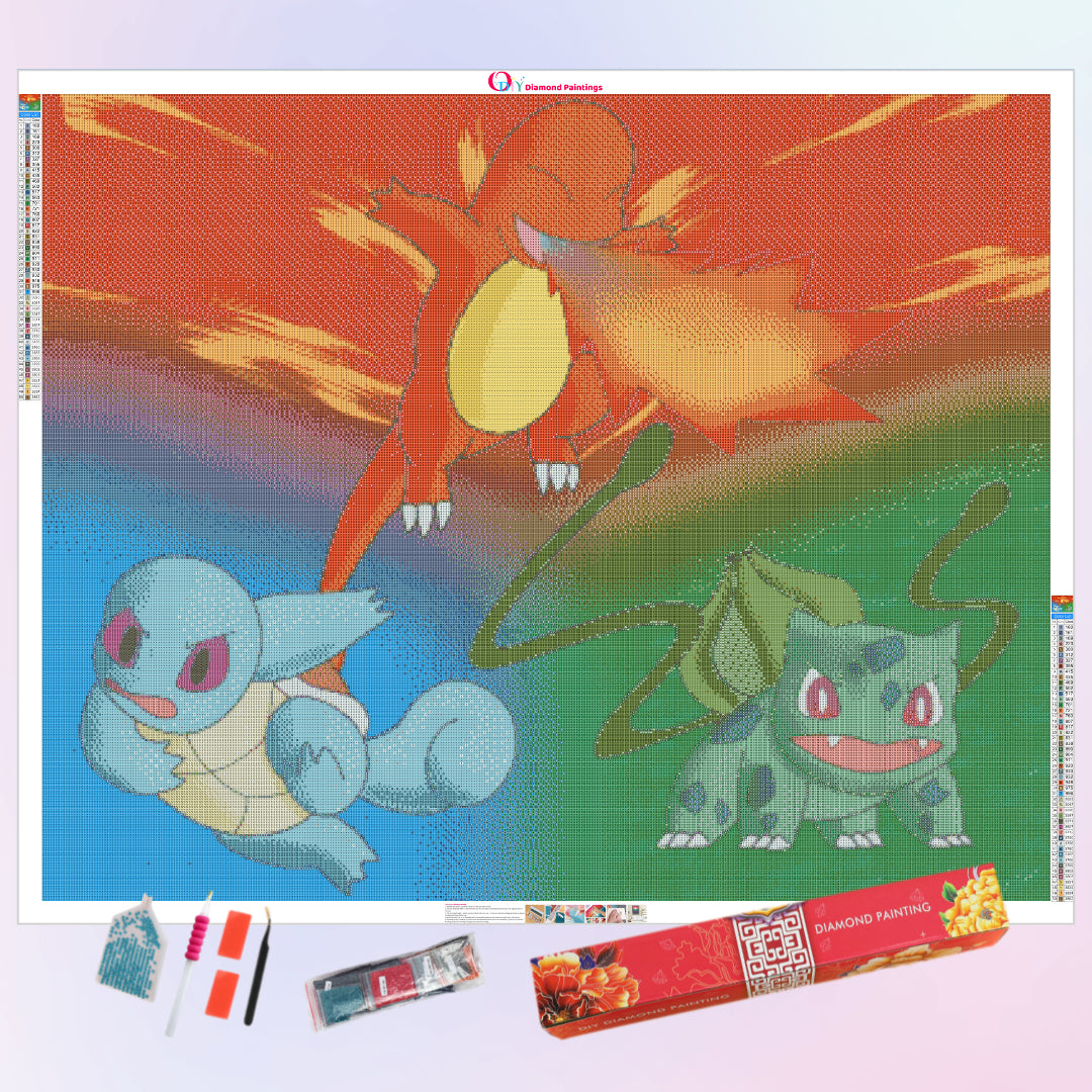 pokemon-charmander-squirtle-bulbasaur-diamond-painting-art-kit