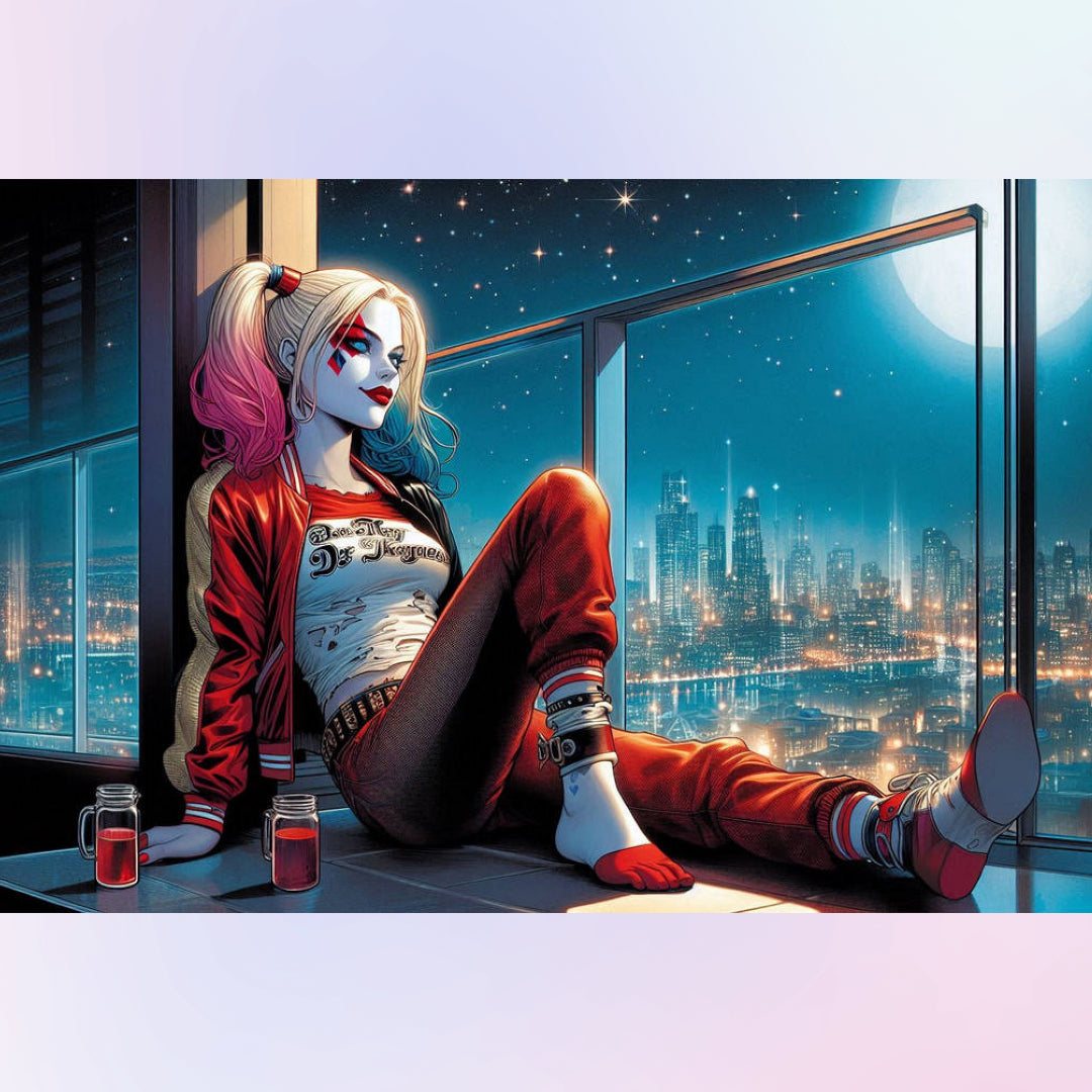 quiet-night-harley-quinn-diamond-painting-art-kit