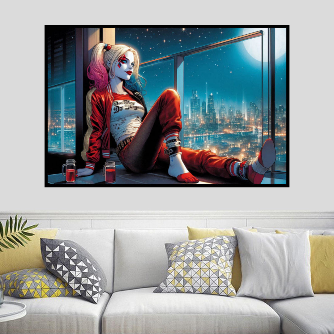 quiet-night-harley-quinn-diamond-painting-art-kit