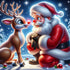 red-nose-reindeer-and-santa-claus-diamond-painting-art-kit