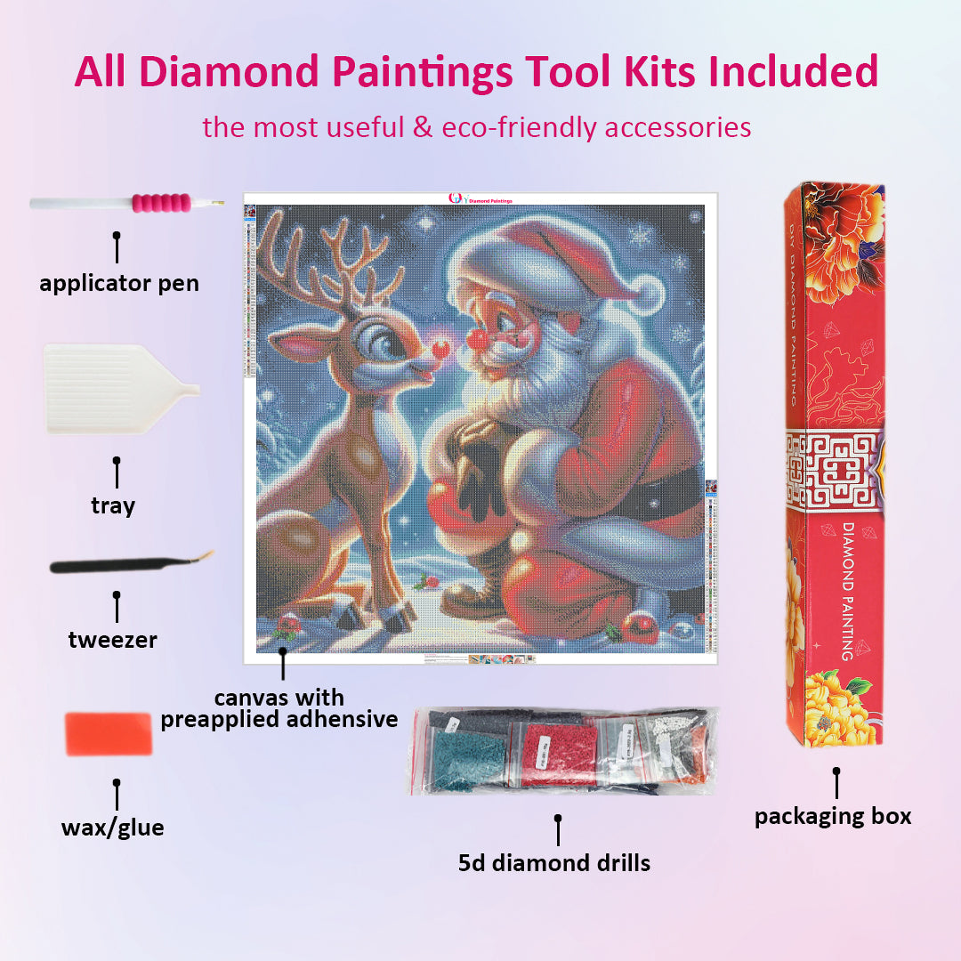 red-nose-reindeer-and-santa-claus-diamond-painting-art-kit