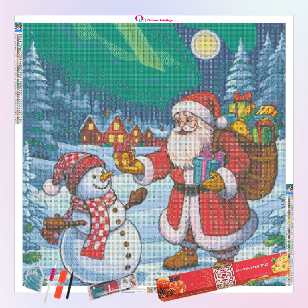 santa-gift-to-snowman-diamond-painting-art-kit