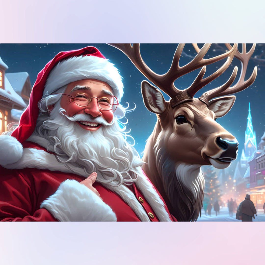 santa-happy-time-with-reindeer-diamond-painting-art-kit