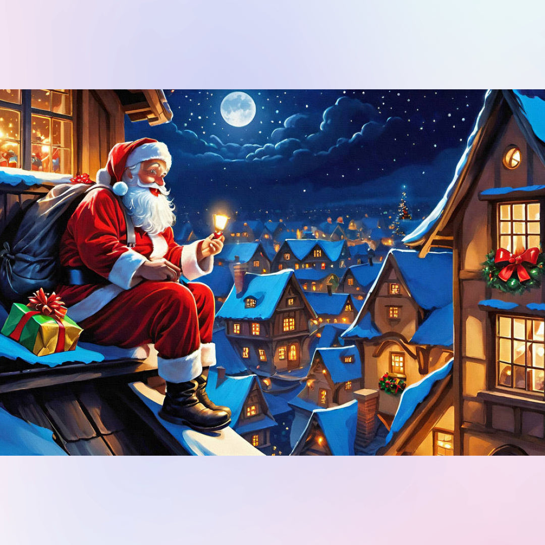 santa-on-the-rooftop-diamond-painting-art-kit