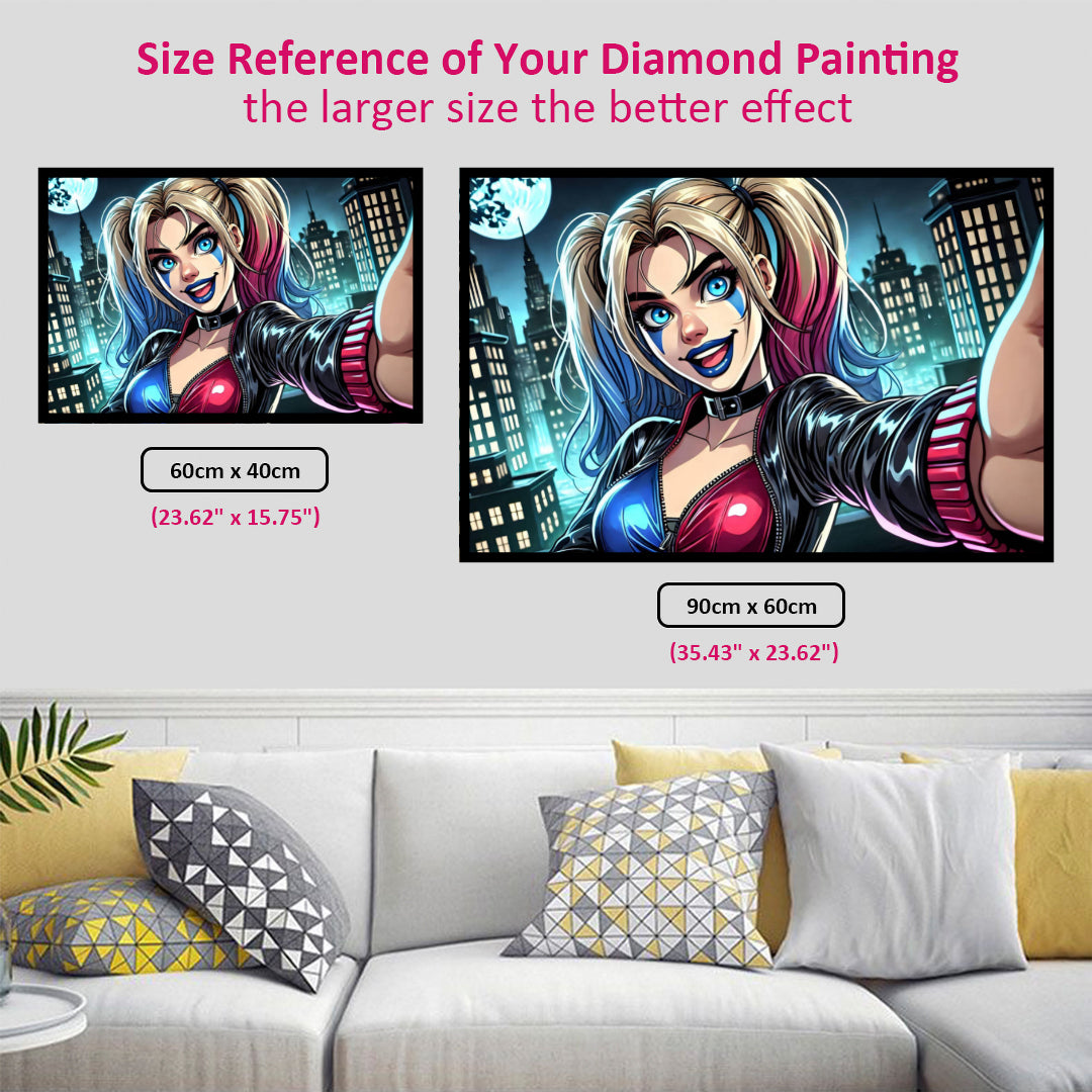 selfie-harley-quinn-diamond-painting-art-kit