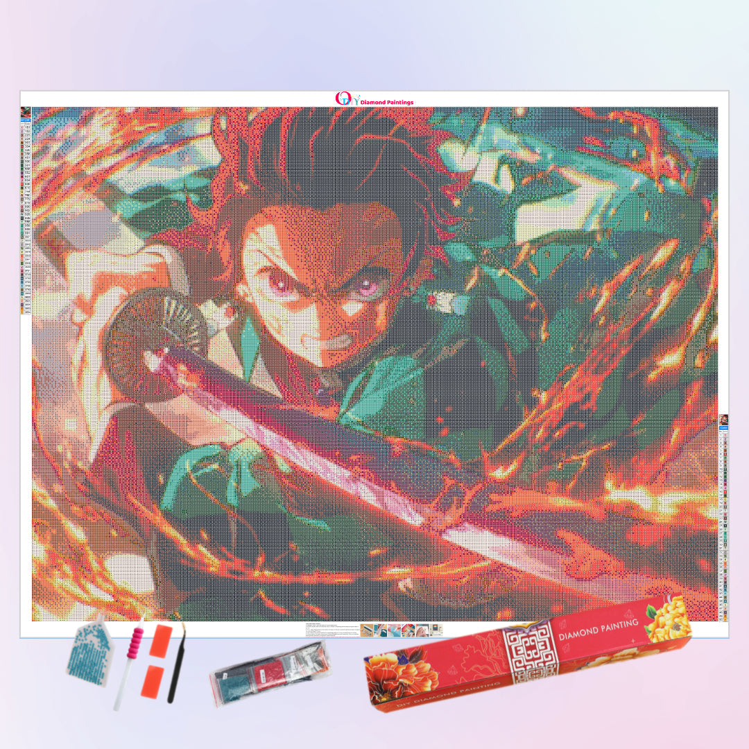 slashing-strike-tanjiro-diamond-painting-art-kit