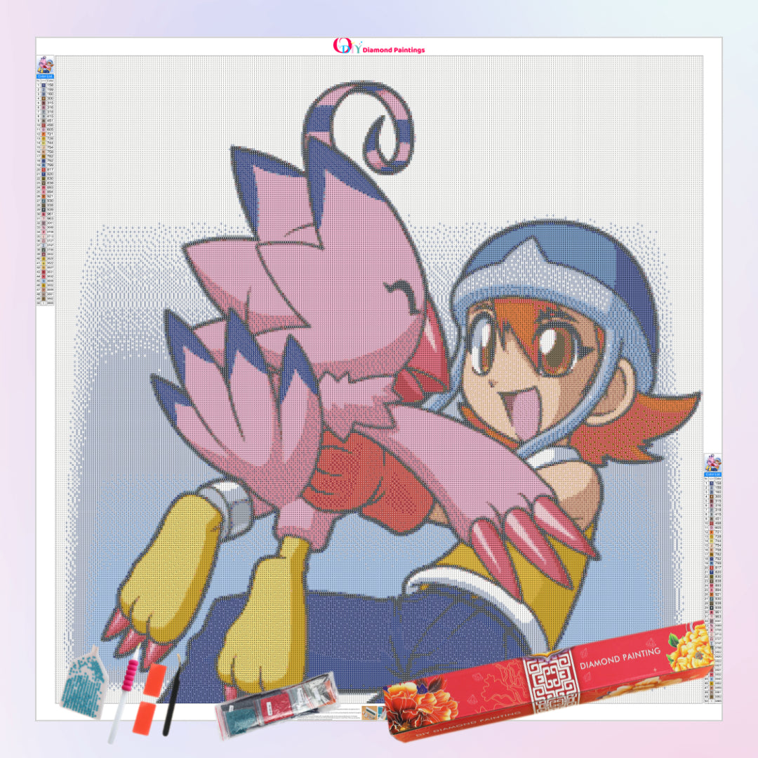 sora-and-biyomon-diamond-painting-art-kit