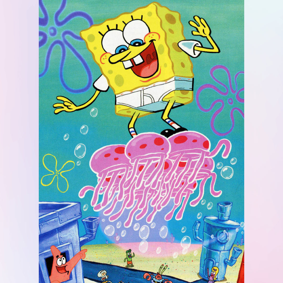 spongebob-jellyfish-diamond-painting-art-kit