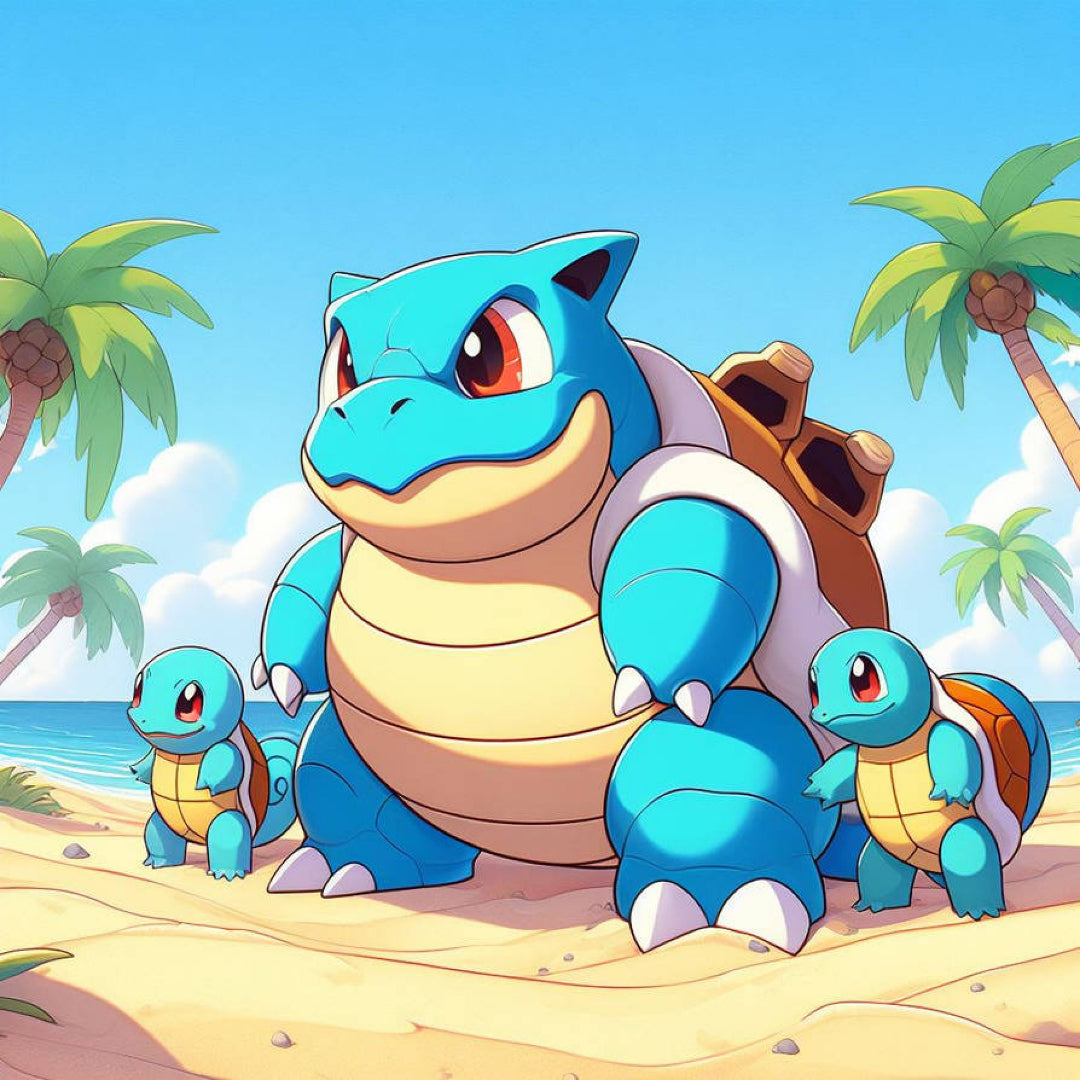 squirtle-squad-on-vacation-diamond-painting-art-kit